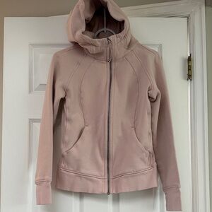 Women’s Lululemon Scuba Blush Light Pink Women's Zip Hoodie size 8